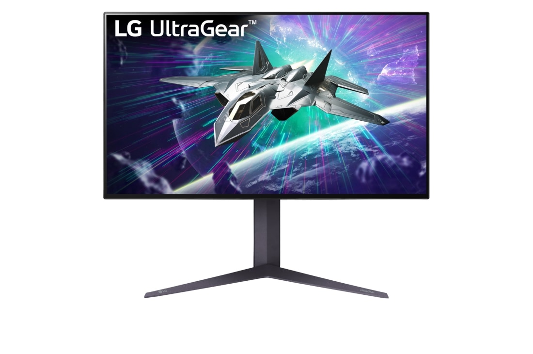 LG 27英寸 LG UltraGear™ MiniLED UHD 4K 电竞显示器| Nano IPS, ATW偏光技术, Front view, 27GR95UM-B