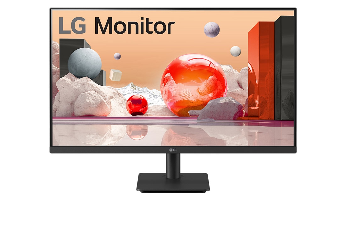 LG 27英寸 IPS 全高清显示器 / 100Hz刷新率/ 3边窄边框设计/ 阅读模式/ 低闪屏 / OnScreen Control / 5ms (GtG) 响应时间, front view, 27MS500-B