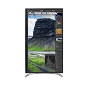 LG 31.5英寸 UHD 4K IPS显示器 2000:1对比度, 显示器在纵向视图中旋转90度的前视图, 32UQ850V-W, thumbnail 10