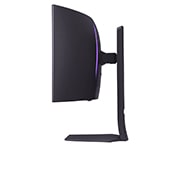 LG 33.9英寸 UltraGear™ OLED 新款 800R曲面屏电竞显示器 | 21:9 Ultra-WQHD 240Hz, 0.03ms (GtG), DisplayHDR True Black 400, side view with lights on, 34GS95QE-B, thumbnail 6