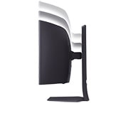 LG 33.9英寸 UltraGear™ OLED 新款 800R曲面屏电竞显示器 | 21:9 Ultra-WQHD 240Hz, 0.03ms (GtG), DisplayHDR True Black 400, side view with monitor height moving downwards on, 34GS95QE-B, thumbnail 13