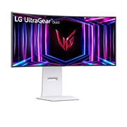 LG 33.9英寸 UltraGear™ OLED 新款 800R曲面屏电竞显示器 | 21:9 Ultra-WQHD 240Hz, 0.03ms (GtG), DisplayHDR True Black 400, +15°側面, 34GS95QE-W, thumbnail 3