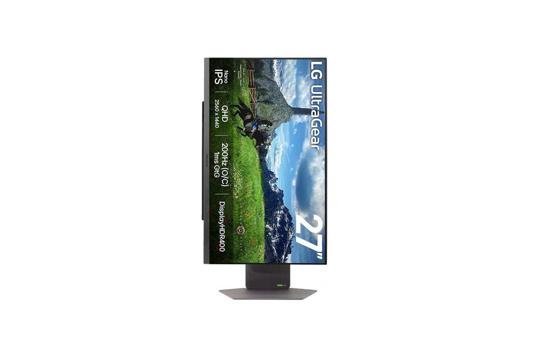 LG 27” UltraGear™ QHD Nano IPS 180Hz (O/C 200Hz) 电竞显示器 | 1ms (GtG), DisplayHDR™ 400, 90 度側視圖, 27GS86Q-B, thumbnail 5