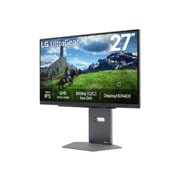 LG 27” UltraGear™ QHD Nano IPS 180Hz (O/C 200Hz) 电竞显示器 | 1ms (GtG), DisplayHDR™ 400, -15 度側視圖, 27GS86Q-B, thumbnail 2