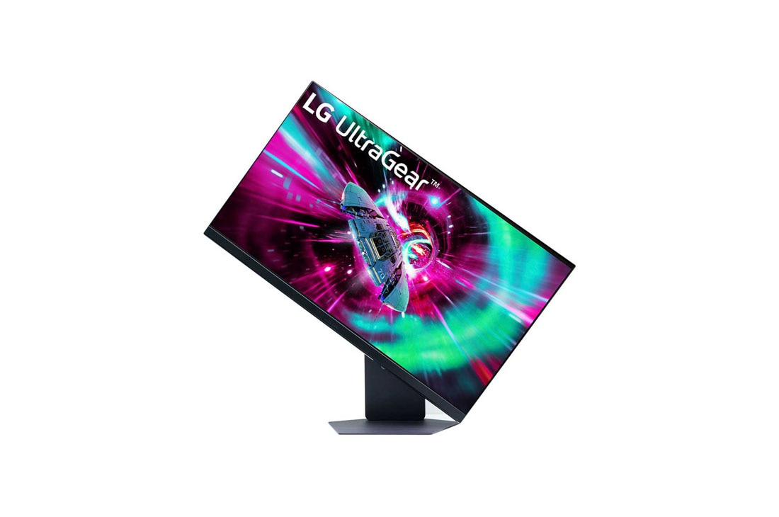 LG 32” LG UltraGear™ UHD  144Hz 刷新率电竞显示器, perspective view, 32GS94U-B, thumbnail 4