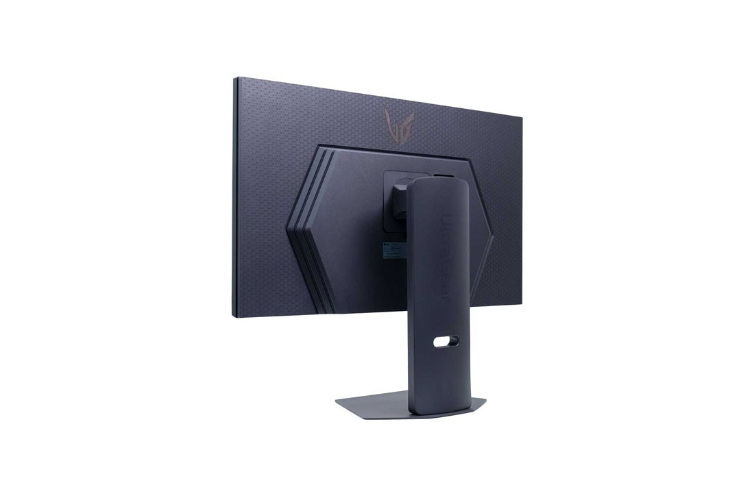 LG 32” LG UltraGear™ UHD  144Hz 刷新率电竞显示器, close-up view of ports with lights on, 32GS94U-B, thumbnail 12