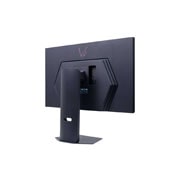 LG 32” LG UltraGear™ UHD  144Hz 刷新率电竞显示器, rear perspective view with lights on, 32GS94U-B, thumbnail 10