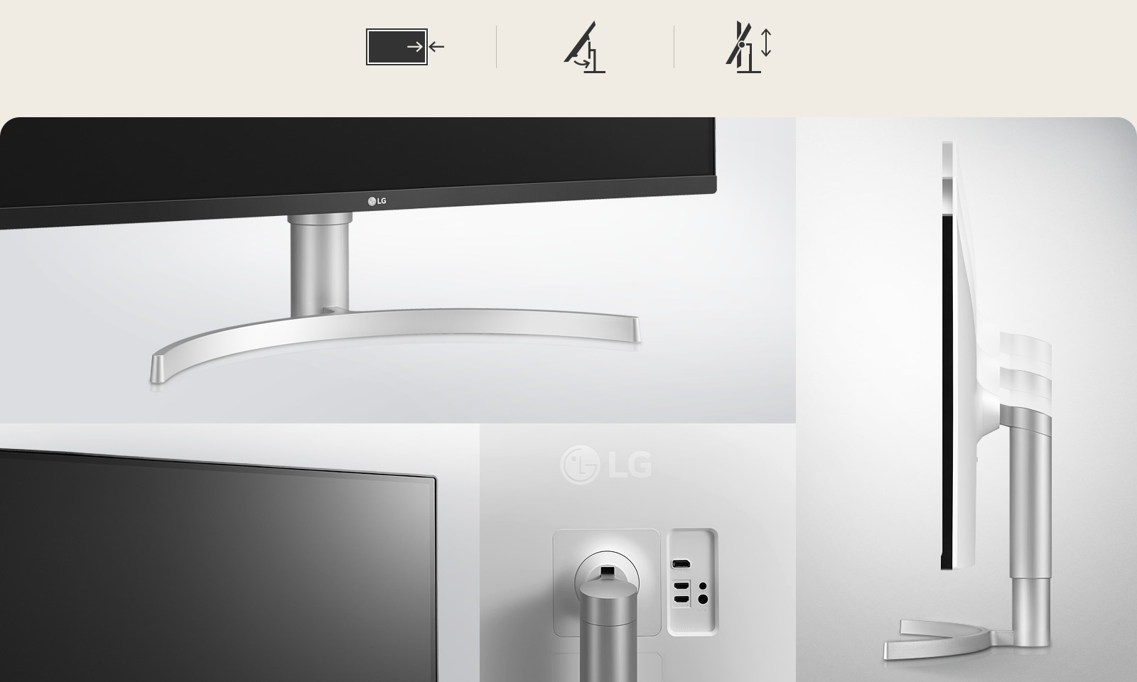 Versatile design with tilt and height adjustment options.