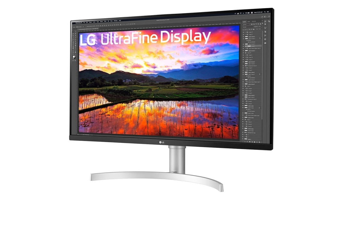 LG 31.5英寸 UHD 4K (3840x2160) HDR IPS 显示器, -15 degree side view, 32UN650K-W, thumbnail 2