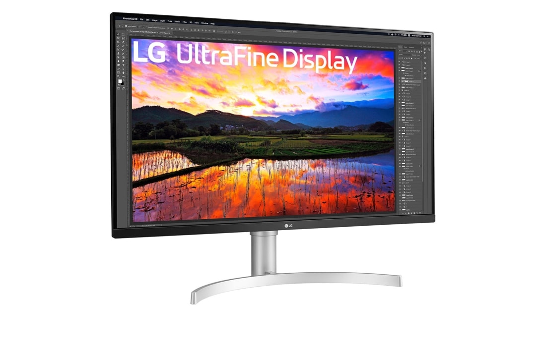 LG 31.5英寸 UHD 4K (3840x2160) HDR IPS 显示器, +15 degree side view, 32UN650K-W, thumbnail 3