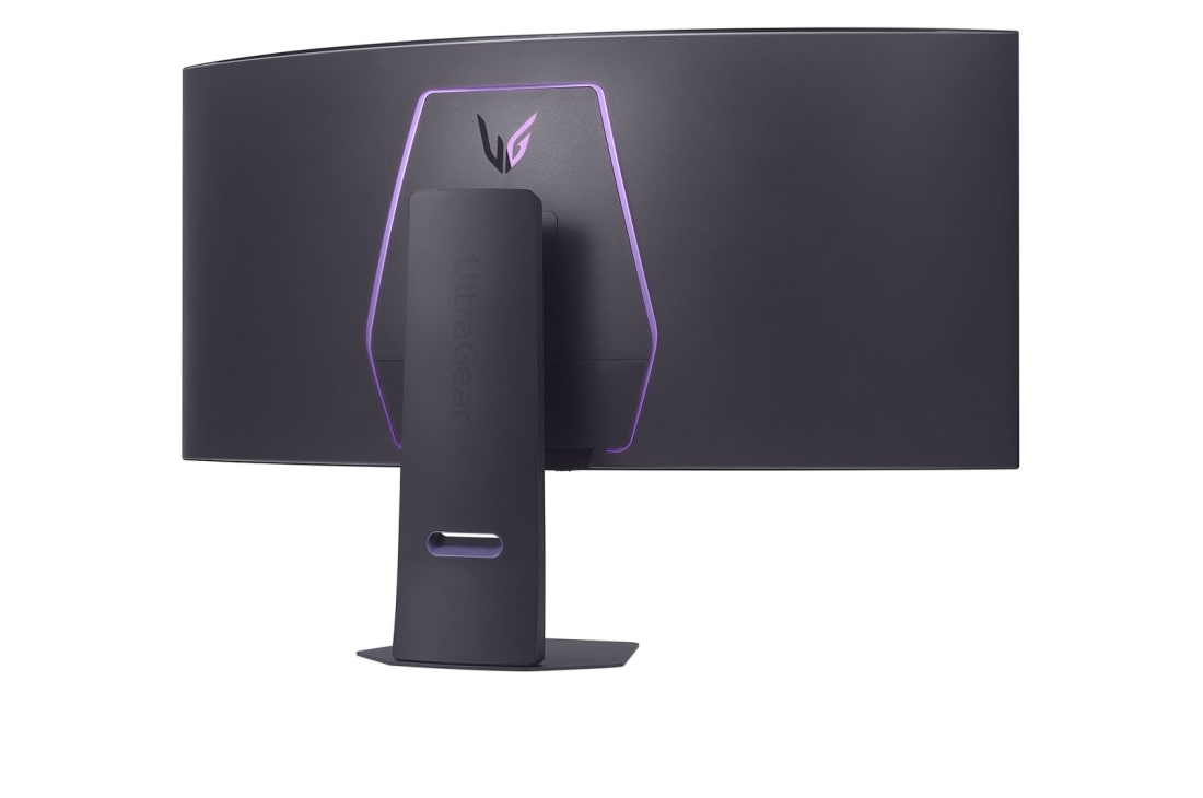 LG UltraGear™ 44.5英寸 OLED Dual-Mode 5K2K 电竞显示器 | 0.03ms (GtG), Rich Bass (10Wx2), DisplayHDR True Black 400, DP 2.1 & USB-C, rear perspective view, 45GX950A-B, thumbnail 7