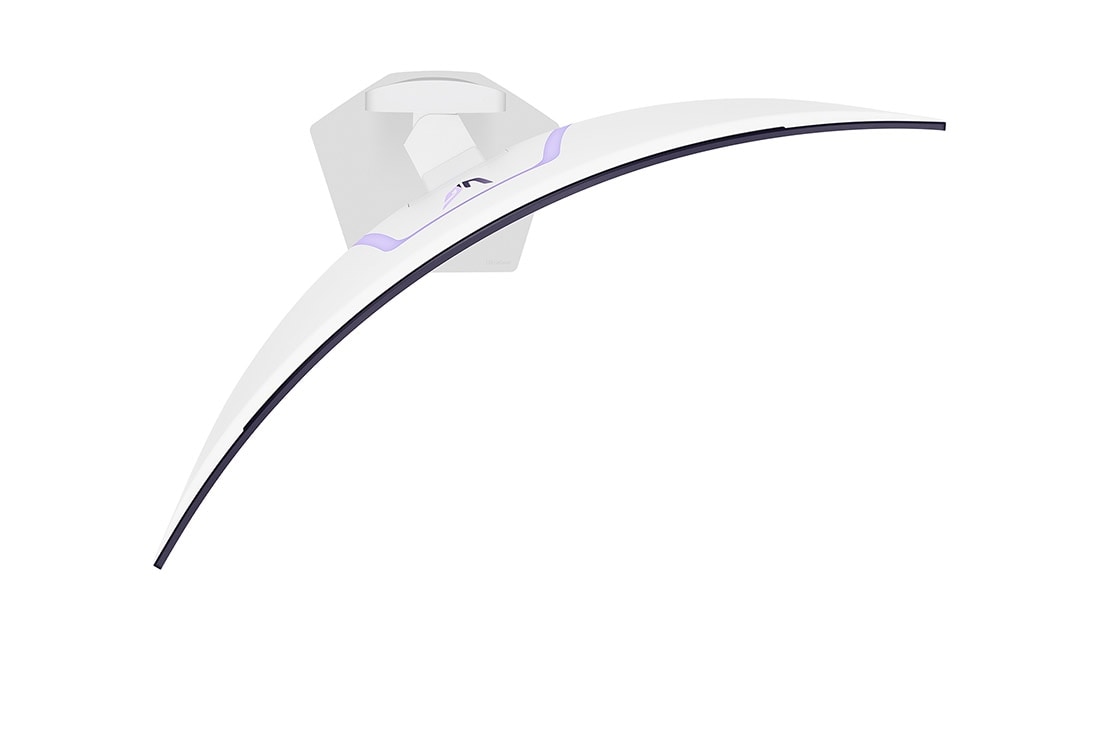 LG UltraGear™ 39英寸 OLED 240Hz WQHD 曲面屏智能游戏显示器 | webOS, 0.03ms (GtG), 240Hz, DisplayHDR True Black 400, rear perspective view with lights on, 39GX90SA-W, thumbnail 13