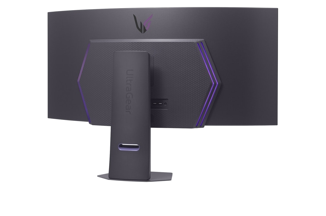 LG UltraGear™ 44.5英寸 OLED 240Hz WQHD曲面屏智能游戏显示器 | webOS, 0.03ms (GtG), 240Hz, DisplayHDR True Black 400, top view, 45GX90SA-B, thumbnail 7