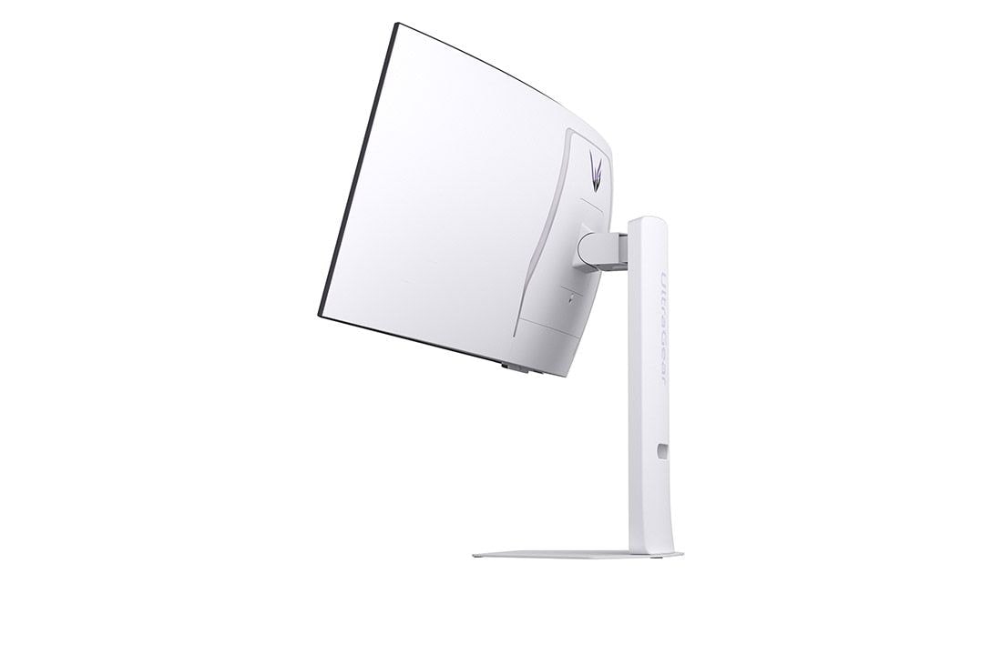 LG UltraGear™ 34英寸 OLED 240Hz WQHD 曲面屏智能游戏显示器 | webOS, 0.03ms (GtG), 240Hz, DisplayHDR True Black 400, side view of a tilted monitor, 34GX90SA-W, thumbnail 6