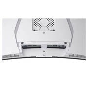 LG UltraGear™ 34英寸 OLED 240Hz WQHD 曲面屏智能游戏显示器 | webOS, 0.03ms (GtG), 240Hz, DisplayHDR True Black 400, side view with monitor height moving downwards on with lights on, 34GX90SA-W, thumbnail 16