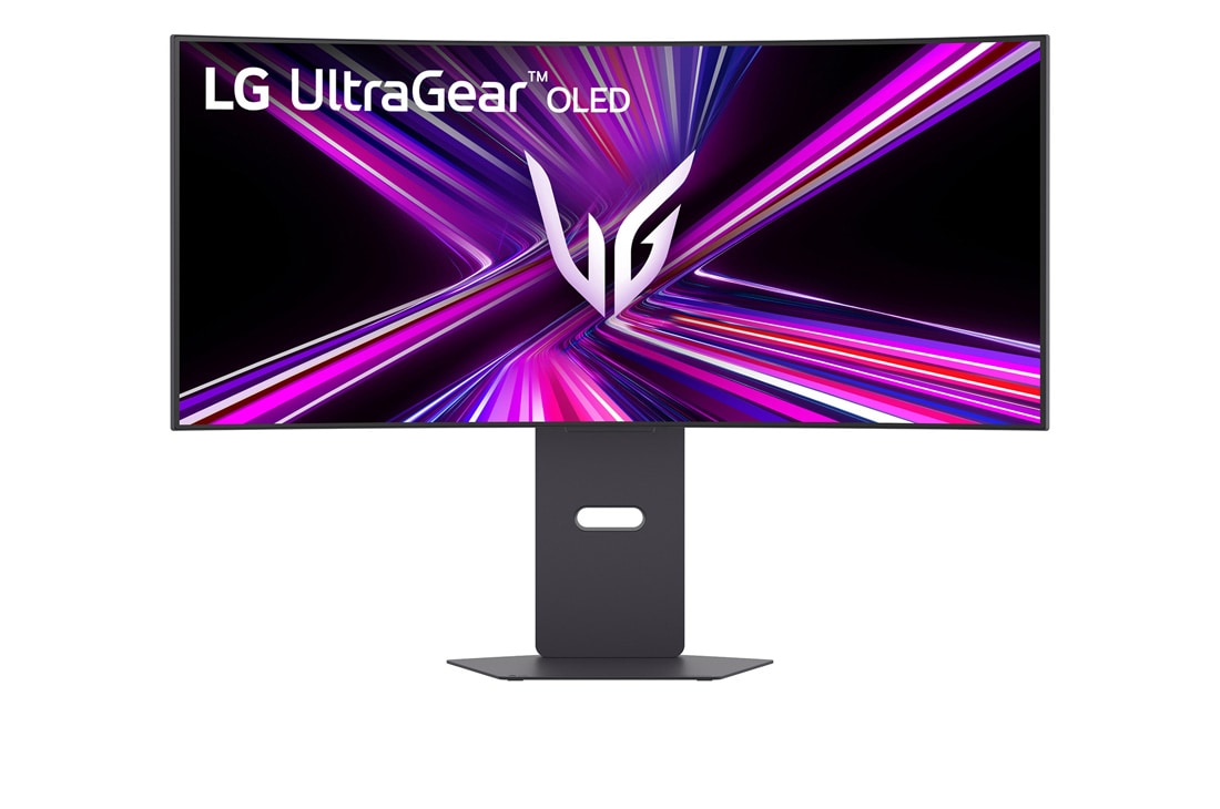 LG UltraGear™ 33.9英寸 OLED 240Hz WQHD 曲面屏电竞显示器 | 0.03ms (GtG), DisplayHDR True Black 400, USB-C (PD 65W) & HDMI 2.1, front view, 34GX900A-B
