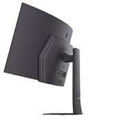 LG UltraGear™ 44.5英寸 OLED 240Hz WQHD 曲面屏电竞显示器 | 0.03ms (GtG), DisplayHDR True Black 400, USB-C (PD 65W) & HDMI 2.1, vedere din perspectivă spate, 45GX900A-B, thumbnail 7
