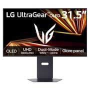 LG UltraGear™ GX8 31.5英寸 OLED 4K UHD 电竞显示器 | 32GX850A 搭配 Dual-Mode, 0.03ms (GtG), DisplayHDR™ True Black 400, vedere frontală, 32GX850A-B, thumbnail 1