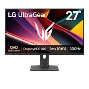 LG UltraGear™ G6 27英寸 300Hz QHD IPS（Fast）电竞显示器 | 27G64NA with DCI-P3 93% (Typ.), VESA DisplayHDR™ 400, 1ms (GtG), front view, 27G64NA-B, thumbnail 1