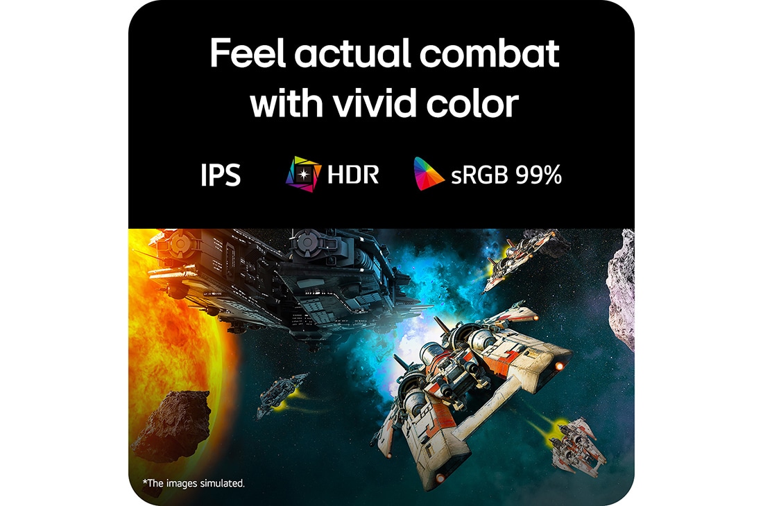 LG 27英寸 UltraGear™ G4, FHD 144Hz电竞显示器, 游戏显示器上呈现的未来主义战斗场景，以99% sRGB色域、IPS面板和HDR认证展现生动色彩。, 27G411B-B, thumbnail 5