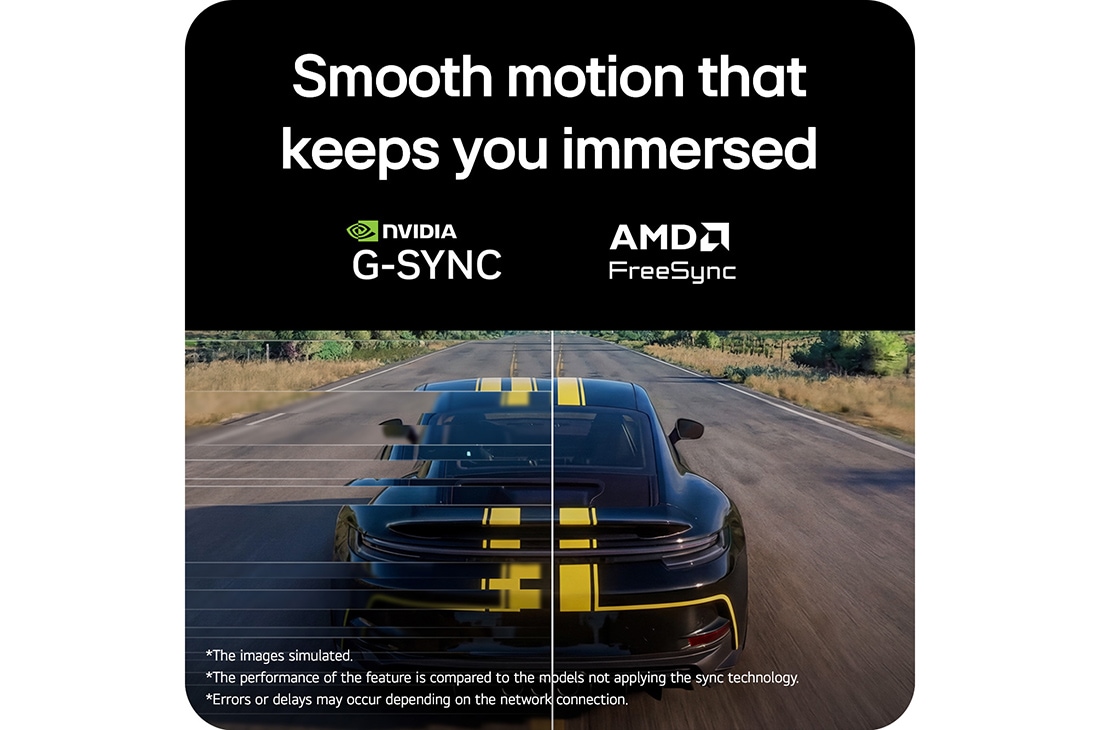 LG 27英寸 UltraGear™ G4, FHD 144Hz电竞显示器, 《Assetto Corsa Competizione》赛车场景在游戏显示器上呈现，支持NVIDIA G-SYNC和AMD FreeSync自适应同步技术，实现流畅无撕裂的游戏体验。, 27G411B-B, thumbnail 8