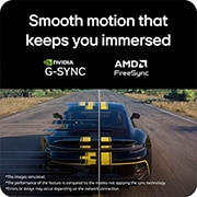 LG 27英寸 UltraGear™ G4, FHD 144Hz电竞显示器, 《Assetto Corsa Competizione》赛车场景在游戏显示器上呈现，支持NVIDIA G-SYNC和AMD FreeSync自适应同步技术，实现流畅无撕裂的游戏体验。, 27G411B-B, thumbnail 8