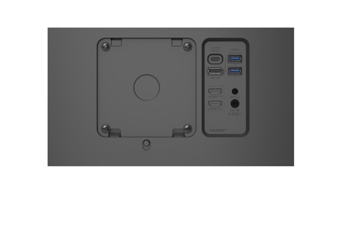 LG 27'' 4K UHD UltraFine™ IPS显示器, 壁挂式和端口视图, 27U730A-B, thumbnail 16