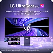 LG 39英寸 UltraGear evo GX9, 39'' 5K2K OLED电竞显示器, detailed view, 39GX950B-B, thumbnail 4