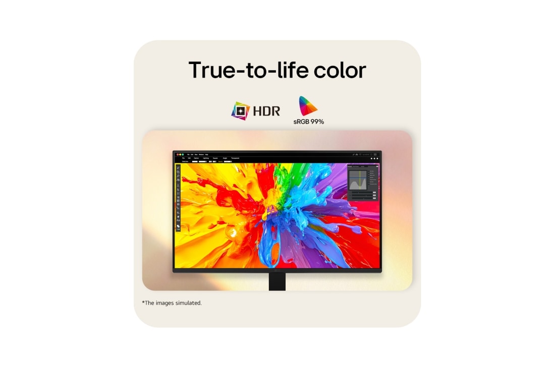 LG 23.8英寸 LG U4 IPS FHD 144Hz 显示器, LG FHD monitor displaying vibrant image with HDR support and sRGB 99% color coverage., 24U411B-B, thumbnail 5