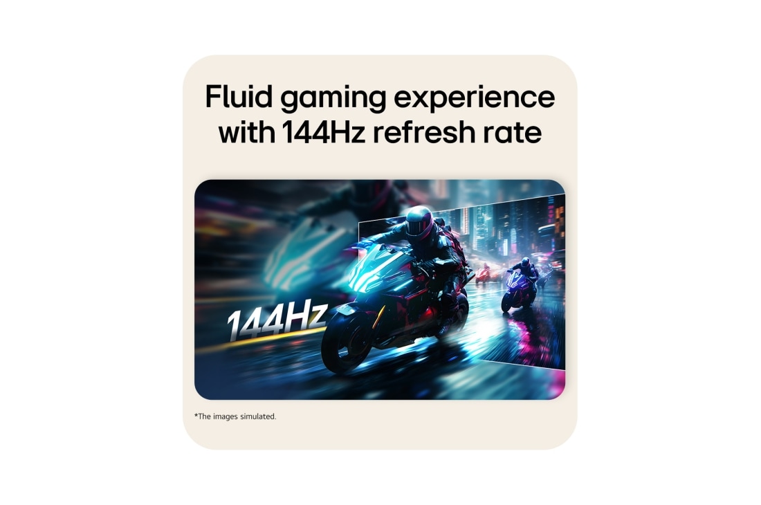 LG 23.8英寸 LG U4 IPS FHD 144Hz 显示器, LG FHD monitor displaying fast-moving game content with 144Hz refresh rate for smooth motion., 24U411B-B, thumbnail 6