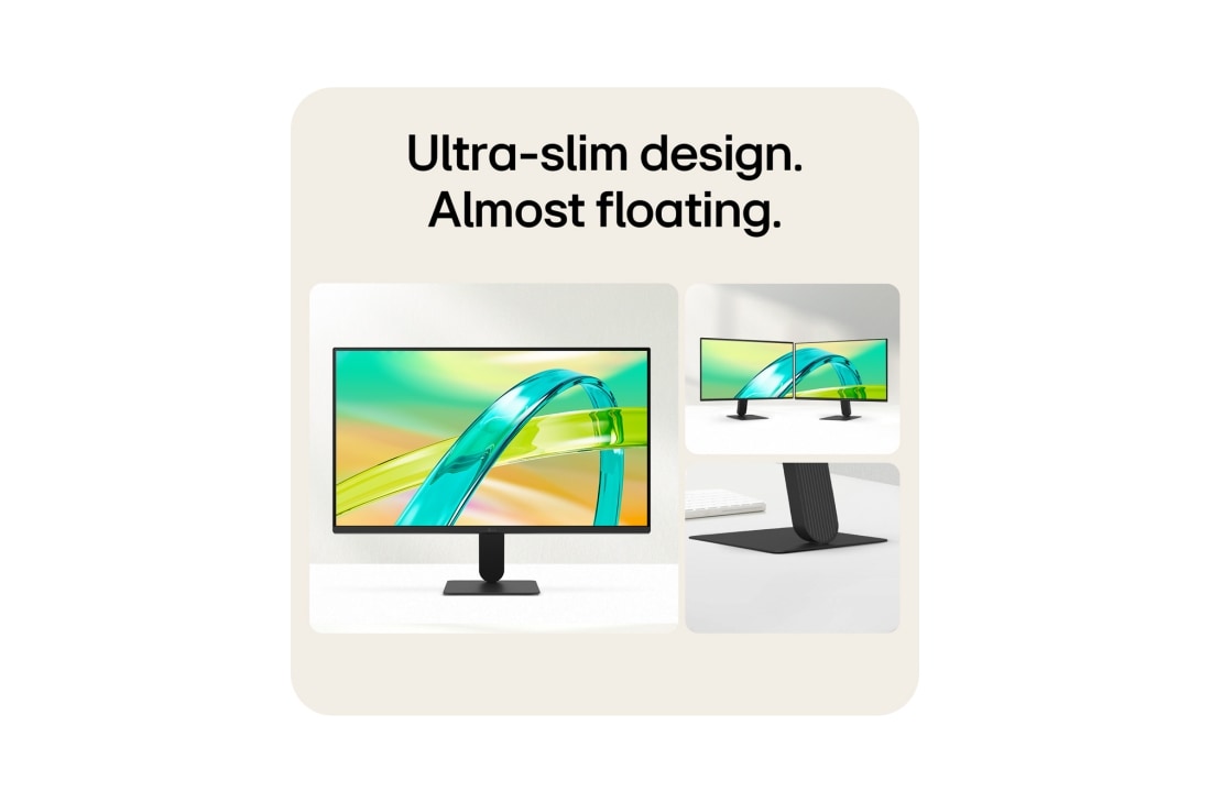 LG 23.8英寸 LG U4 IPS FHD 144Hz 显示器, LG FHD monitor with slim stand design minimizing desk space and supporting clean workspace setup., 24U411B-B, thumbnail 10