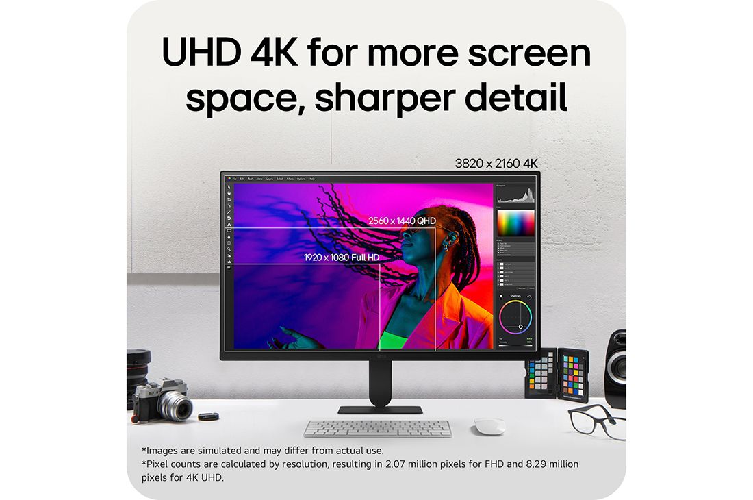 LG 27英寸 UltraFine™ U7, UHD 4K IPS显示器, LG UltraFine UHD 4K display showing enhanced clarity and expanded screen space, 27U711B-B, thumbnail 5
