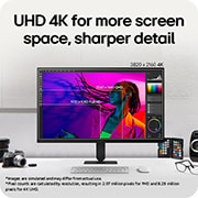 LG 27英寸 UltraFine™ U7, UHD 4K IPS显示器, LG UltraFine UHD 4K display showing enhanced clarity and expanded screen space, 27U711B-B, thumbnail 5