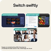 LG 27英寸 UltraFine™ U7, UHD 4K IPS显示器, LG Switch feature interface enabling seamless switching between multiple inputs, 27U711B-B, thumbnail 8