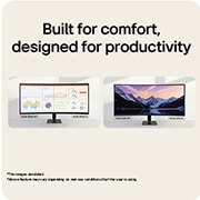 LG 34英寸 UltraWide, WQHD 曲面屏 (1800R) 120Hz 显示器, LG UltraWide Curved monitor demonstrating Reader Mode and Flicker Safe features for reduced eye strain., 34U601B-B, thumbnail 11