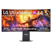 LG UltraGear™ evo GX9 系列，AI 超分技术 44.5英寸 5K2K OLED 电竞显示器, front open, 45GX950B-B, thumbnail 2