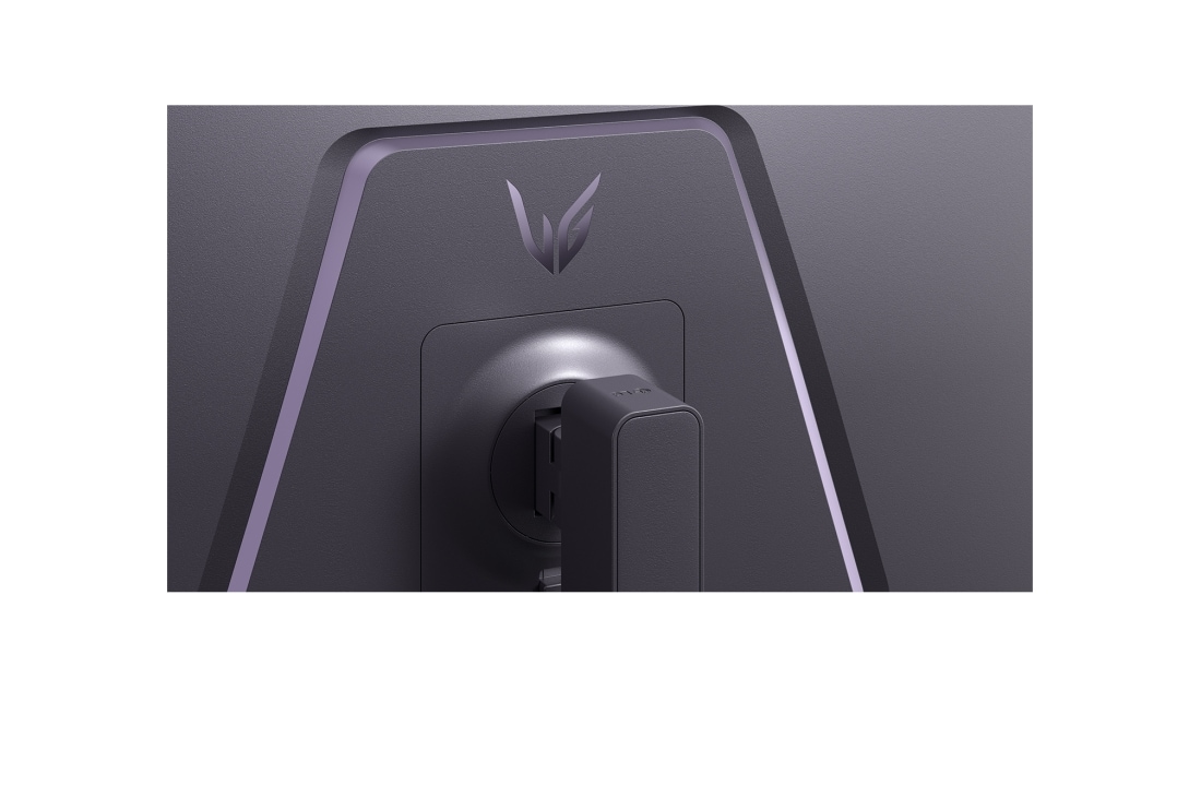 LG 31.5英寸 UltraGear™ G6, 300Hz QHD 电竞显示器, Rear view of the monitor showing the stand attachment area and rear ports, 32G650B-B, thumbnail 14