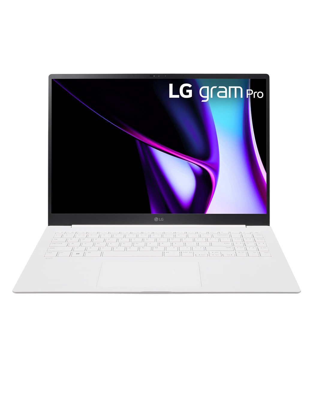 LG gram pro 16寸超薄笔记本/Pro-grade visuals/16:10防眩光IPS显示屏/Intel® Core™ Ultra 7处理器, Front view with keyboard, 16Z90SP-G.AL87C