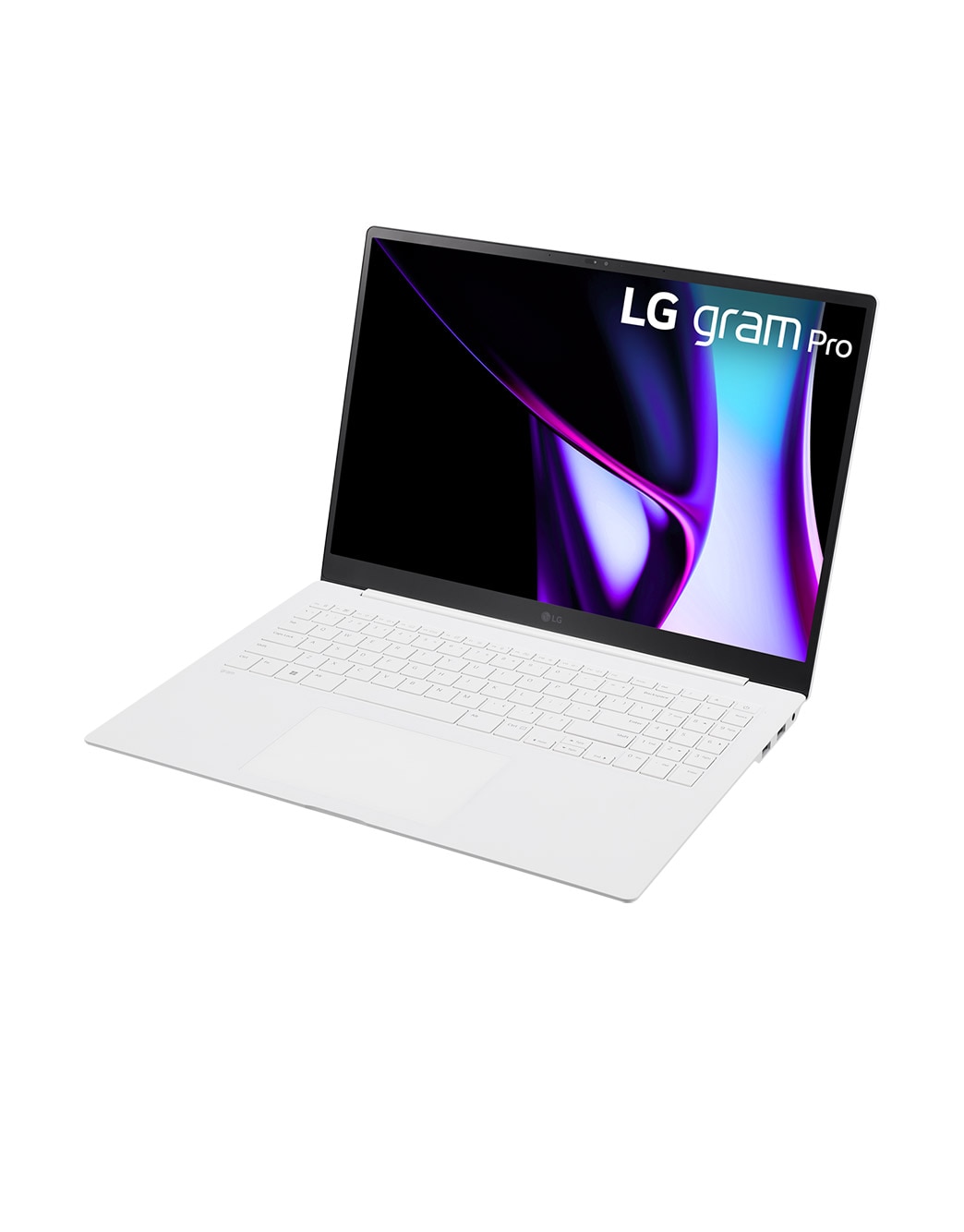 LG gram pro 16寸超薄笔记本/Pro-grade visuals/16:10防眩光IPS显示屏/Intel® Core™ Ultra 7处理器, -30 degree side view and cover open, 16Z90SP-G.AL87C