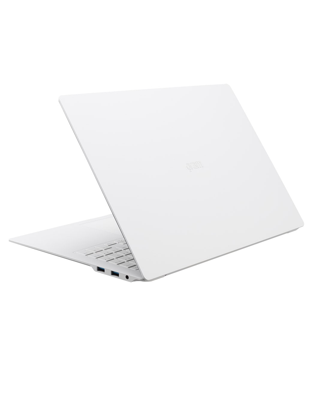 LG gram pro 16寸超薄笔记本/Pro-grade visuals/16:10防眩光IPS显示屏/Intel® Core™ Ultra 7处理器, +30 degree rear view and cover half open, 16Z90SP-G.AL87C