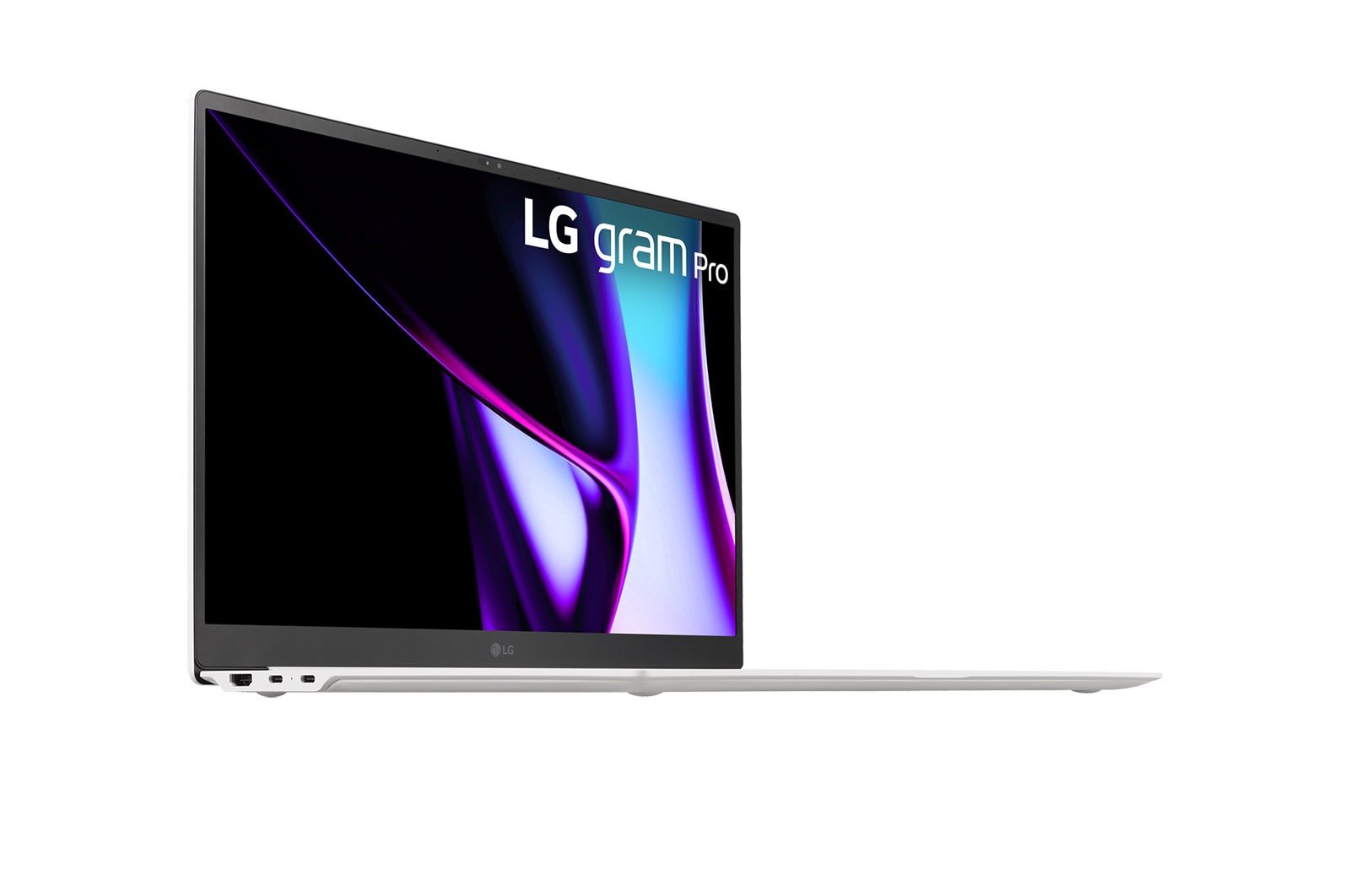 LG gram pro 16寸超薄笔记本/Pro-grade visuals/16:10防眩光IPS显示屏/Intel® Core™ Ultra 7处理器, +30 degree side view and cover open, 16Z90SP-G.AL87C