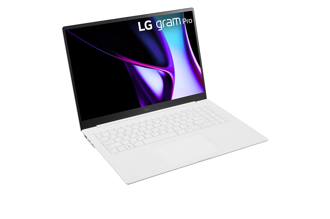 LG gram pro 16寸超薄笔记本/Pro-grade visuals/16:10防眩光IPS显示屏/Intel® Core™ Ultra 7处理器, +30 degree side view and cover open, 16Z90SP-G.AL87C, thumbnail 3