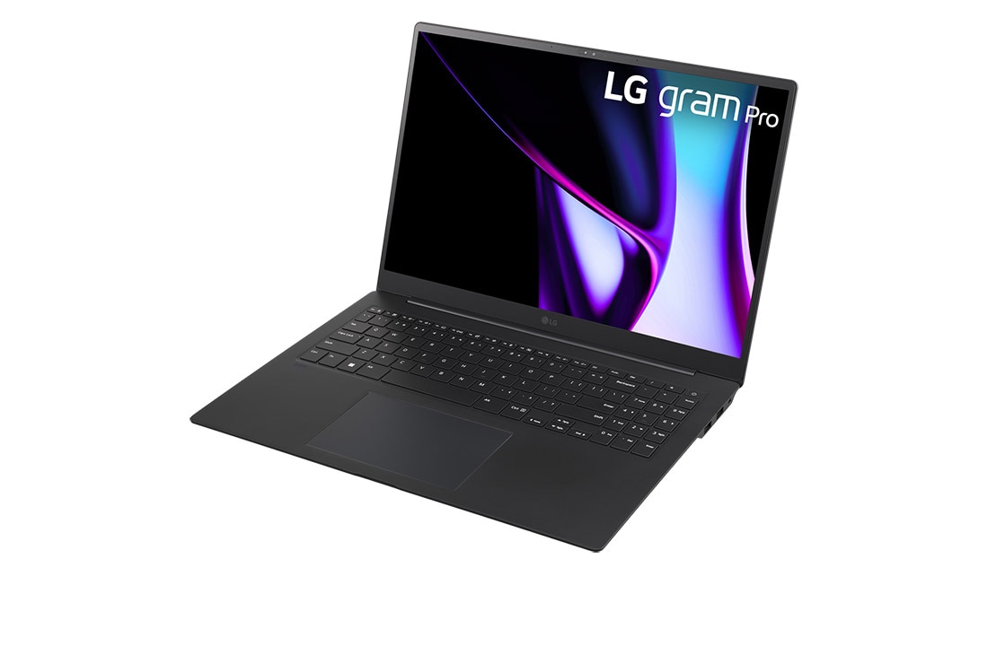 LG gram pro 16寸超薄笔记本/Pro-grade visuals/16:10防眩光IPS显示屏/Intel® Core™ Ultra 7处理器, -30 degree side view and cover open, 16Z90SP-G.AL78C, thumbnail 4