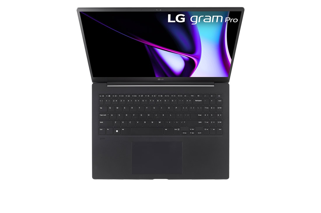 LG gram pro 16寸超薄笔记本/Pro-grade visuals/16:10防眩光IPS显示屏/Intel® Core™ Ultra 7处理器, Top view and cover open, 16Z90SP-G.AL78C, thumbnail 15