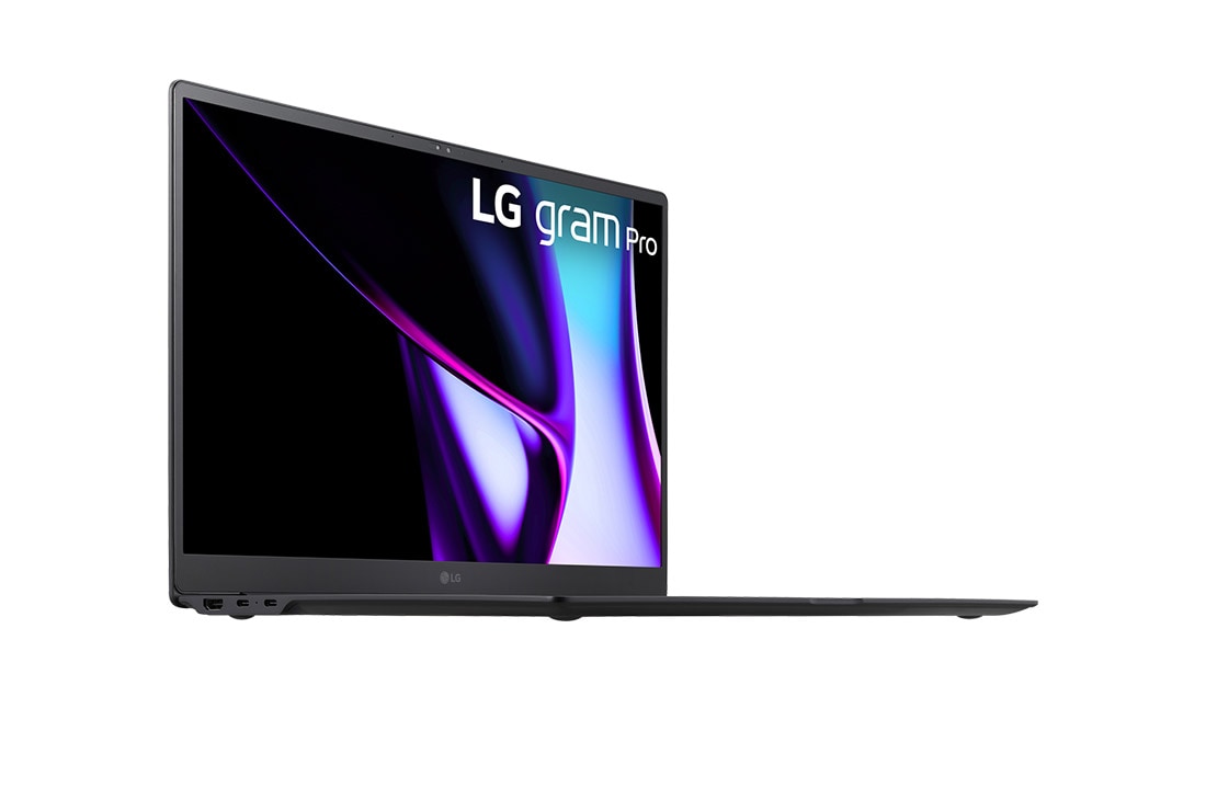 LG gram pro 16寸超薄笔记本/Pro-grade visuals/16:10 OLED显示屏/Intel® Core™ Ultra 7处理器, +30 degree side view and cover open, 16Z90SP-K.AL78C, thumbnail 6
