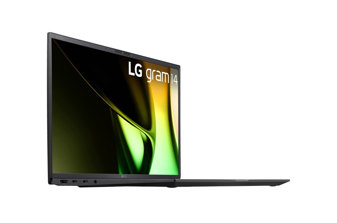 LG gram 14寸超薄笔记本/16：10防眩光IPS显示屏/Intel<sup>®</sup> Core™ Ultra 5处理器, +30 degree side view and cover open, 14Z90S-G.AL55C, thumbnail 6