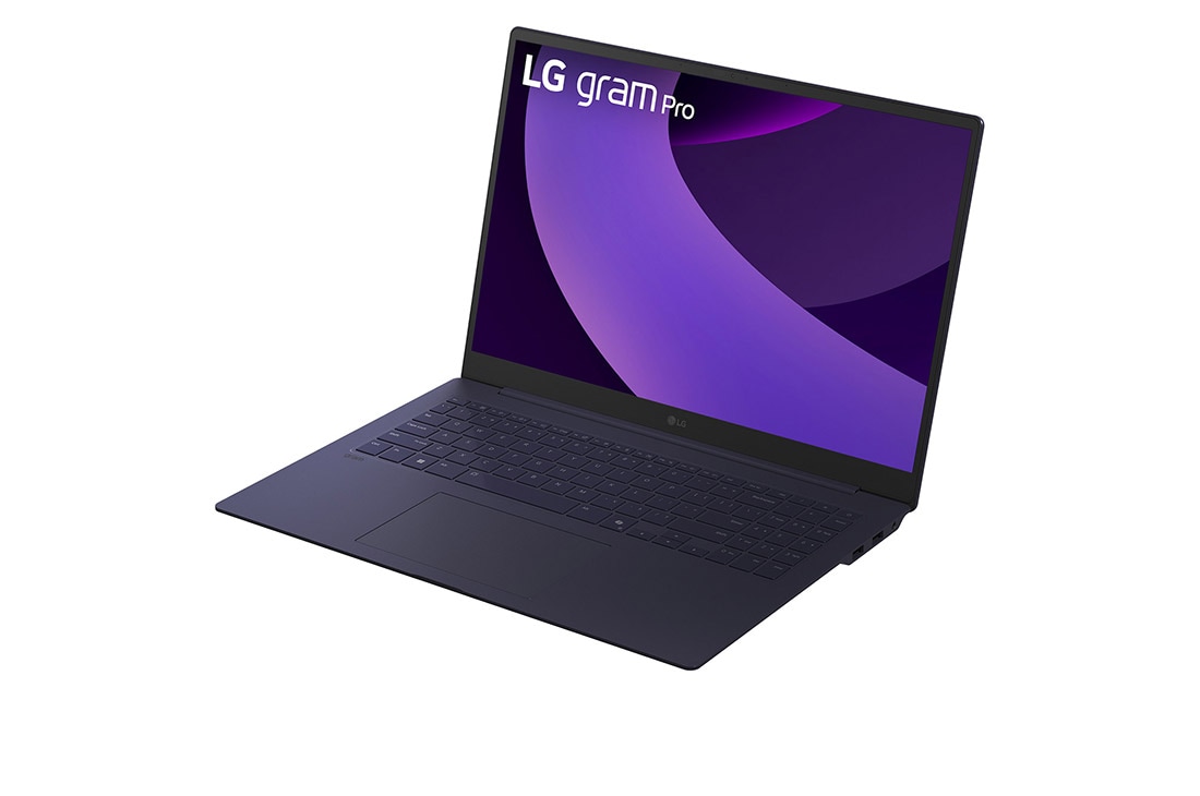 LG gram Pro 16'' | Windows 11 Home | Intel<sup>®</sup> Arrow Lake H 32GB RAM , 16:10 IPS LCD 显示屏, -30度侧视图，盖子打开, 16Z90TP-G.AL89C, thumbnail 3