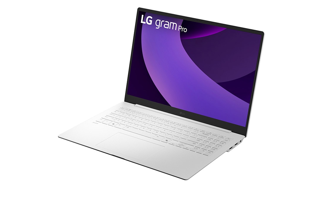 LG gram Pro 16'' | Windows 11 Home | Intel<sup>®</sup> Arrow Lake 32GB RAM, 16:10 IPS 显示屏, -30度侧视图，盖子打开, 16Z90TP-G.AL87C, thumbnail 3