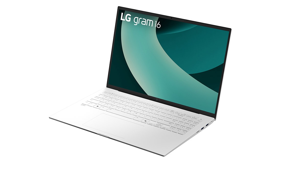 LG gram 16'' |  Intel® Arrow Lake H 轻薄本 | Windows 11, WQXGA 16:10 Anti-glare IPS 显示屏, -30 degree side view and cover open, 16Z90T-G.AL57C, thumbnail 3