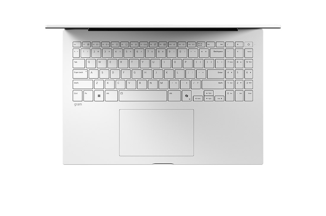 LG gram 16'' |  Intel® Arrow Lake H 轻薄本 | Windows 11, WQXGA 16:10 Anti-glare IPS 显示屏, Top-down view of keyboard, 16Z90T-G.AL57C, thumbnail 7